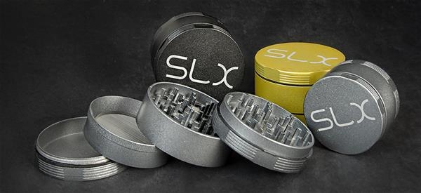 SLX NON-STICK - CNC AluminiumMühle/Grinder Polinator, ø 62mm,4-part, schwarz 